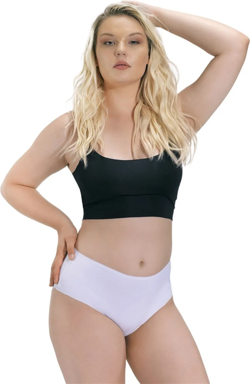 كوتن هيل Basic High Waist Plus Size Women's Laser Panties 10 Pack