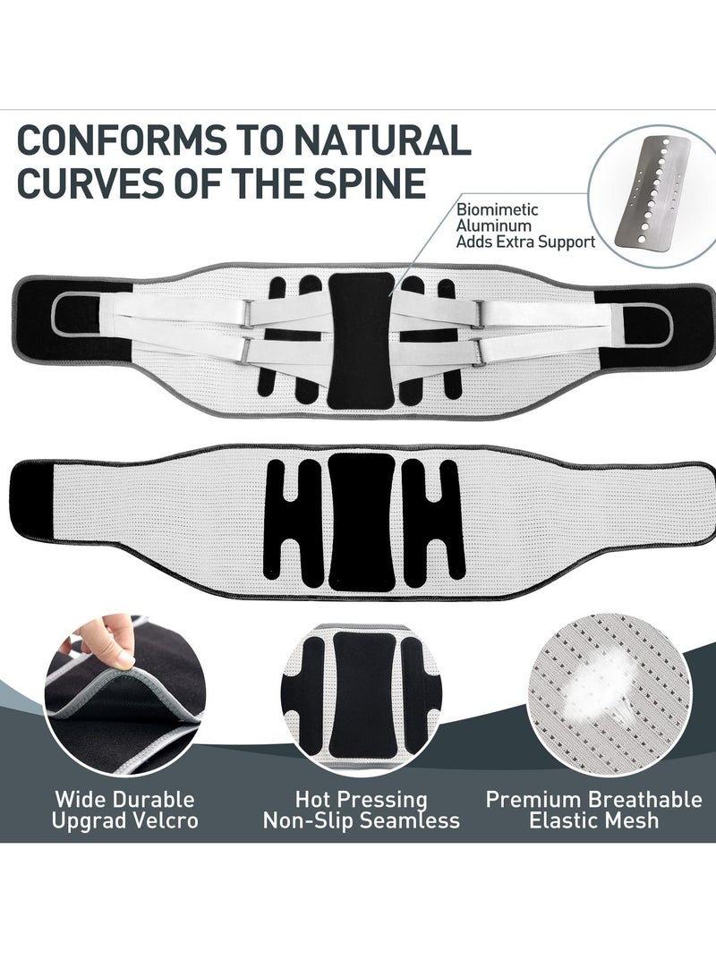 Adjustable Back Brace with 8 Support Straps for Lower Back Pain Relief, Breathable Lumbar Support Belt for Men  Women, Ideal for Herniated Disc, Sciatica, and Work Use. - Image 3
