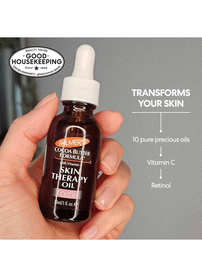 PALMER'S Palmer's Cocoa Butter Formula Moisturizing Skin Therapy Oil for Face with Vitamin E, C & 10 Pure Facial Oil Blend, Rosehip Fragrance, 1 Ounce  - Image 4