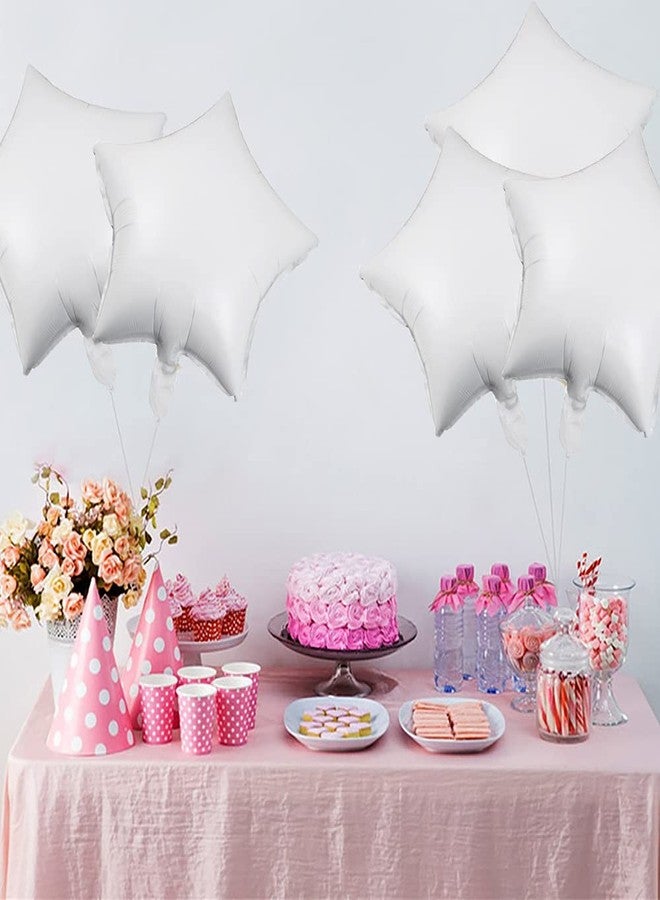 بيشيدا مجموعة بيشيدا من 30 بالون نجمة بيضاء مقاس 18 بوصة، بالونات فويل، بالونات مايلر، مثالية لحفلات أعياد الميلاد، حفلات الزفاف، عيد الحب، حفلات الخطوبة، الكريسماس، وخلفيات حفلات استقبال المولود الجديد. - Image 3