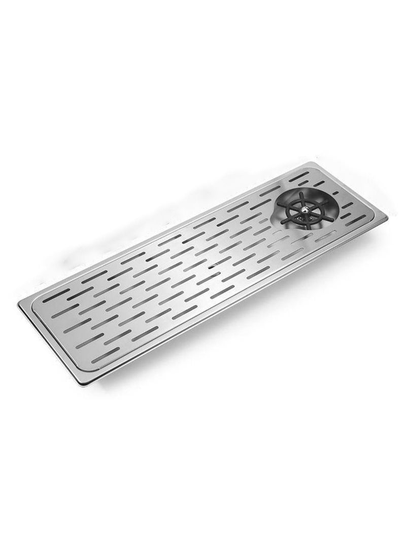 MIBRU - Pitcher RINSER with Side Sprays Drain and Drip Tray for Barista Coffee Bar Glass Cup Cleaner Milk Tea Washer Stainless Steel Kitchen Sink 65.5x21.5cm - Image 1