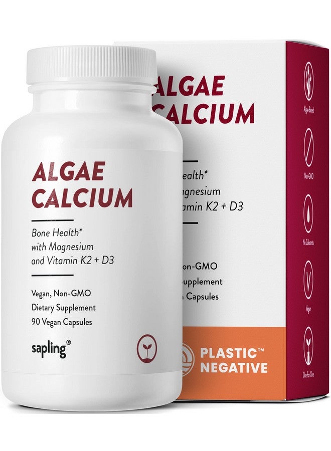 sapling Calcium Supplement Whole Food With Vitamin K2 & D3 Magnesium Zinc Boron Mineral Complex. Sourced Sustainably From Red Algae. For Bone Strength And Support. Nongmo & Vegan 90 Capsules.  - Image 2