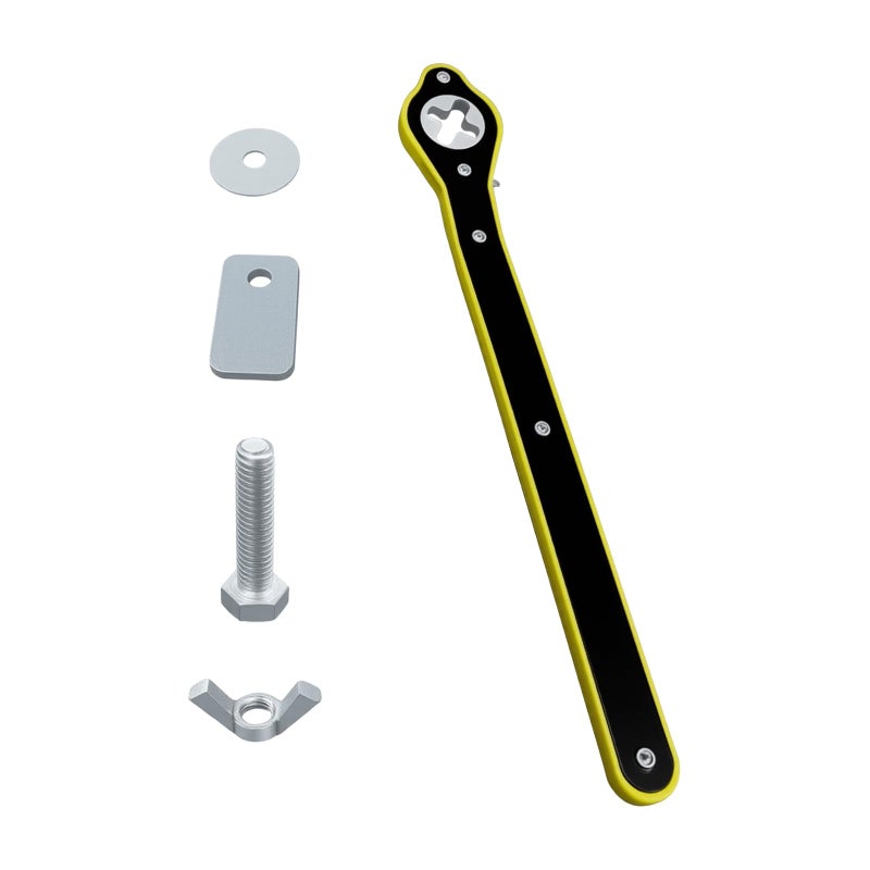 Tuxihapp Car Jack Ratchet Wrench 360 Swivel LaborSaving Scissor Jack Lift Speed Handle Tool for Tire Wheel Positive Reversal Knob Design Jack Lug Wrench for Travel Truck SUV Motorcycle Black - Image 3