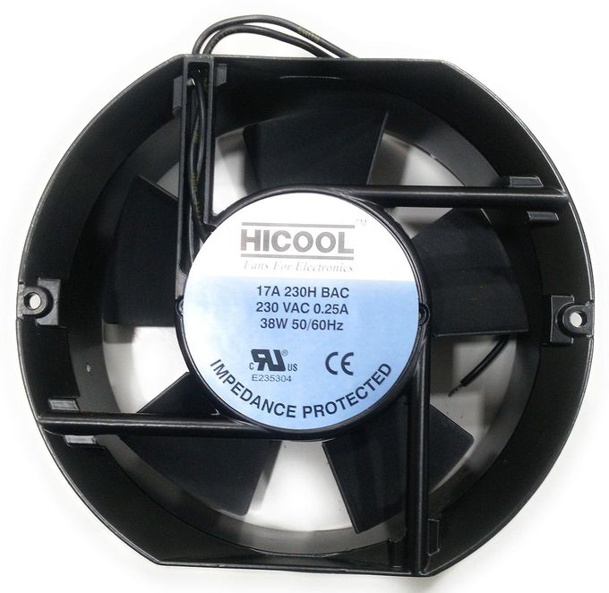 HICOOL AC Compact Round computer Exhaust Fan (172 x 150 x 51 mm), Black - Image 2