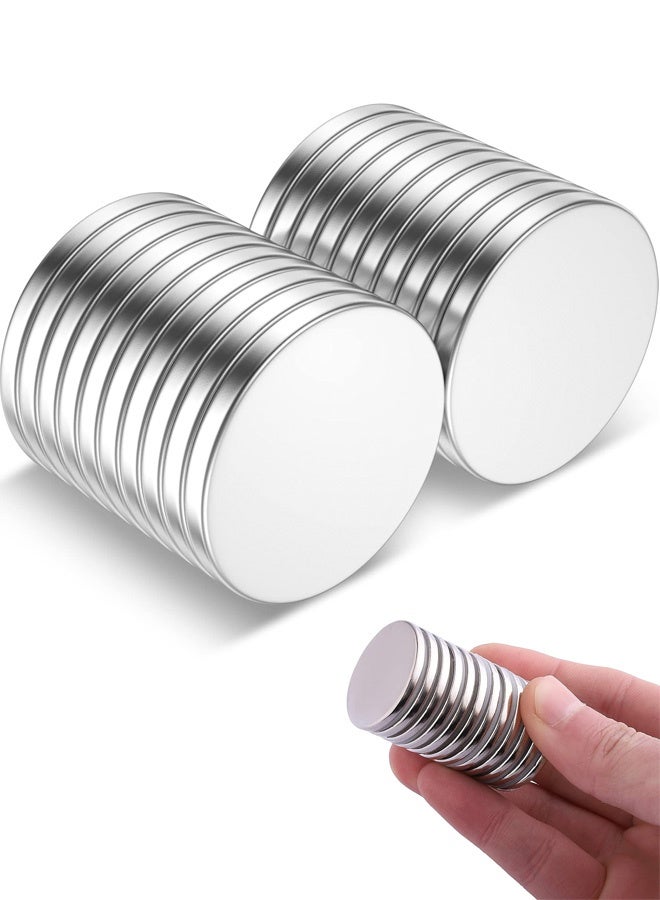 20 Pcs Strong Neodymium Magnets, Round Rare Earth Heavy Duty, Small Fridge Magnets for Craft, Office, DIY, Cabinet, Scientific - 0.79x0.08 inch - Image 1