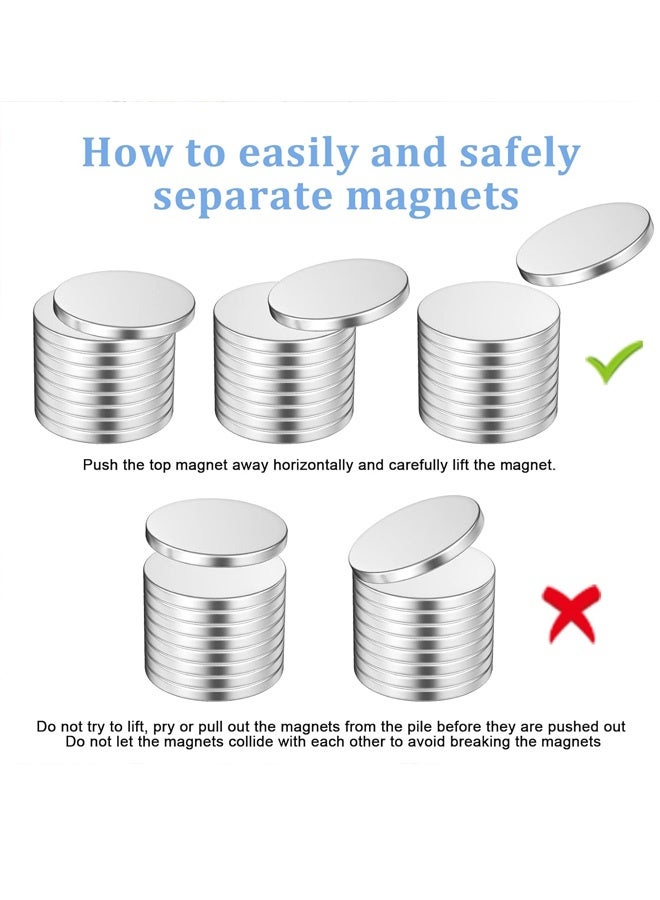 20 Pcs Strong Neodymium Magnets, Round Rare Earth Heavy Duty, Small Fridge Magnets for Craft, Office, DIY, Cabinet, Scientific - 0.79x0.08 inch - Image 3