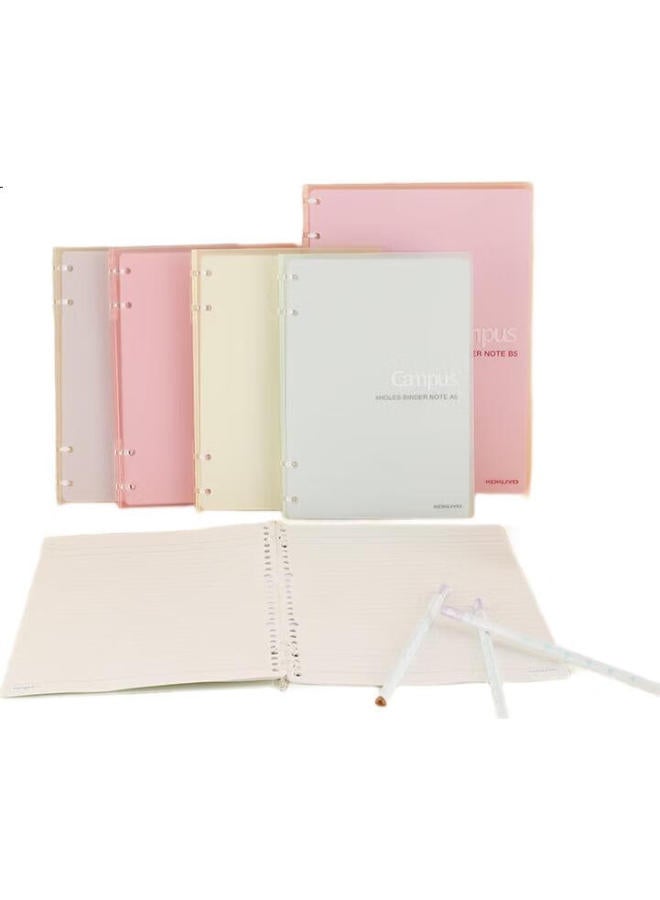 Kokuyo A5 Notebook Campus Ultra-Thin Four-Ring Loose-Leaf Notebook, 10 Sheets 8Mm Ruled Inner Pages, Light Gray, 1 Book, Wcn-Cbn311Lm - Image 1