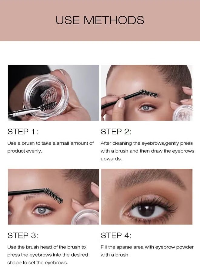 Kiss Beauty Eyebrow Soap Kit, Transparent Long-lasting Waterproof, 3D Brows Styling Soap, Shaping Gel Eyebrow Styling Hair Conditioner and Eyebrow Brush  - Image 5