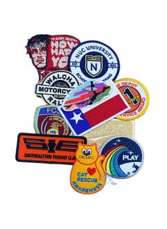 Daily Crafts Daily Crafts Styles Pack of 5 Random Assorted Badges Embroidered Patches Sew OnIron On Patch Applique for Clothes Dress Hat Jeans DIY Accessories  - Image 1