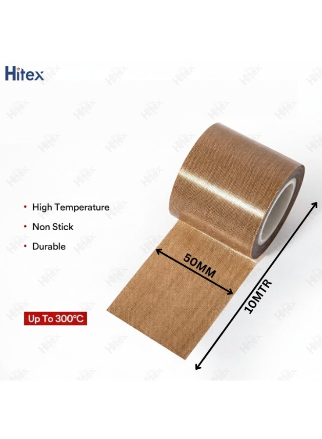 هيتكس شريط تفلون عالي الحرارة من يو إس برو، بطول 10 أمتار - شريط PTFE مقاوم للحريق والماء وذاتي اللصق، ولفافة عازلة متينة مقاومة للحرارة، للاستخدام في الختم والكهرباء والضغط الحراري والاستخدام الصناعي. - Image 3