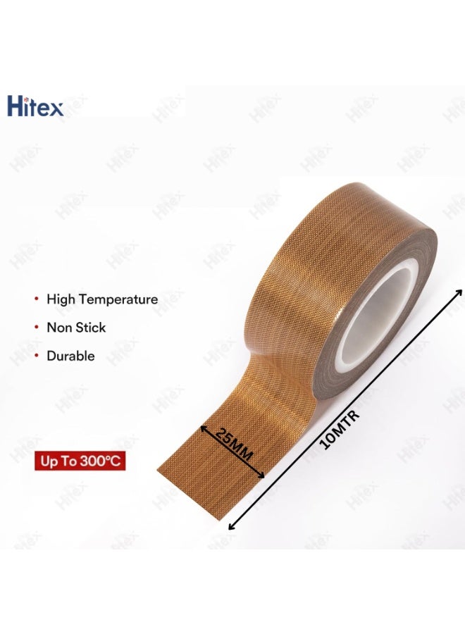 هيتكس شريط تفلون عالي الحرارة من يو إس برو، بطول 10 أمتار - شريط PTFE مقاوم للحريق والماء وذاتي اللصق، ولفافة عازلة متينة مقاومة للحرارة، للاستخدام في الختم والكهرباء والضغط الحراري والاستخدام الصناعي. - Image 4