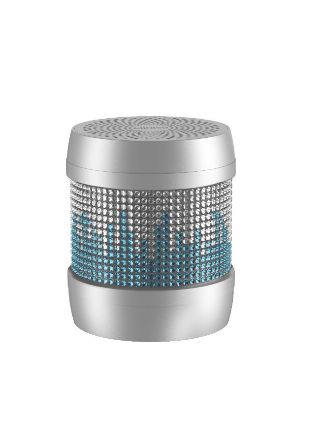 Miniso A113 (Silver) Enjoy music in style with this silver diamond-like wireless speaker. 