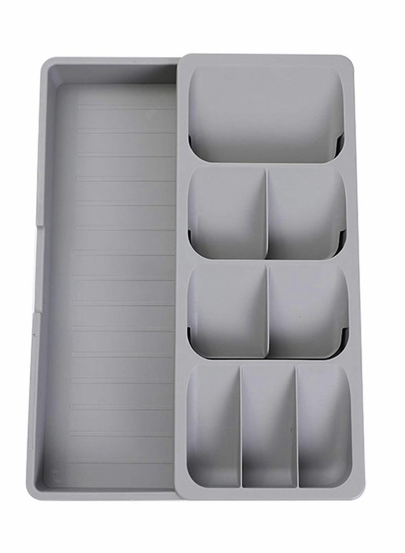 Silverware Organizer Storage Tray,Cutlery Expandable for Kitchen Drawer Holding Flatware Spoons Forks - Image 1