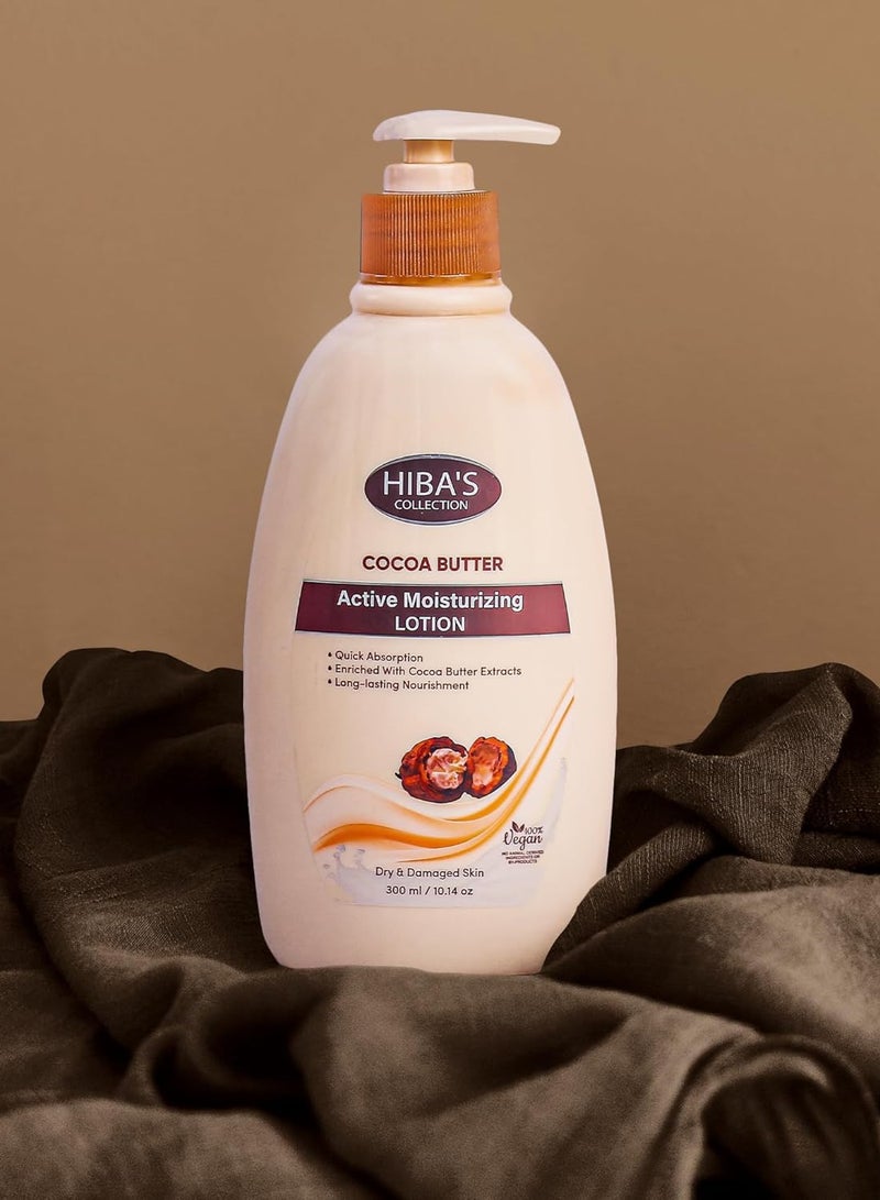 هيبا'ز كوليكشن غسول مرطب نشط للبشرة الجافة والتالفة، امتصاص سريع، تغذية تدوم طويلاً، 300 مل 10.14 أونصة - Image 2
