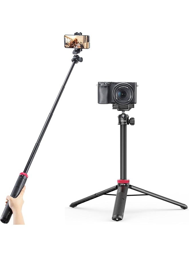 يولانزي حامل ثلاثي القوائم ULANZI MT-44 قابل للتمديد للهاتف، حامل فيديو سيلفي بطول 59 بوصة مع مشبك هاتف 2 في 1، رأس كروي 360 درجة - حامل ثلاثي القوائم لهاتف iPhone وSony وCanon وكاميرا الحركة، خفيف الوزن للسفر - Image 4