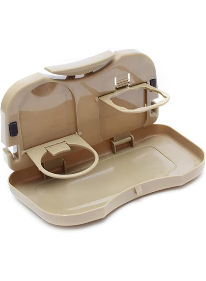 Back Seat Car Organizer with Tray Table Back Seat Mounted Dining Table Foldable Back Seat Tray Multi-functional with Water Cup Bottle Beverage Stand - Image 1