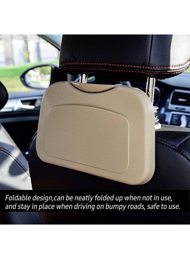 Back Seat Car Organizer with Tray Table Back Seat Mounted Dining Table Foldable Back Seat Tray Multi-functional with Water Cup Bottle Beverage Stand - Image 4