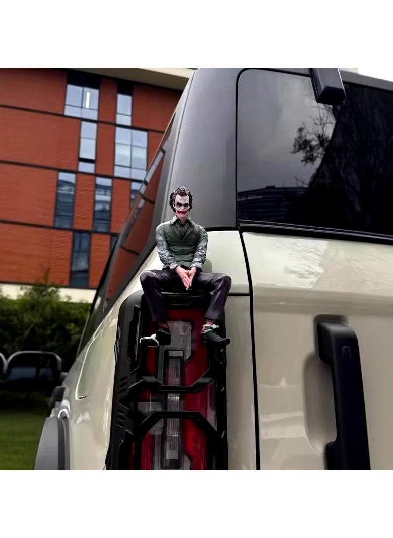 Cutie Cute - Hot Movie Joker Heath Ledger Clown Sitting Doll Car Doll Car Rear Roof Pendant Car Rear Exterior Ornaments Model Toys Gift - Image 1