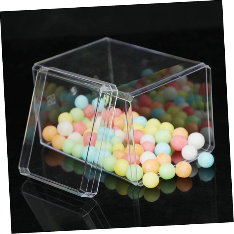 2 قطعة منظم الحلوى الشفاف صندوق تخزين علبة عرض للكعك المعجنات التحف - Image 5