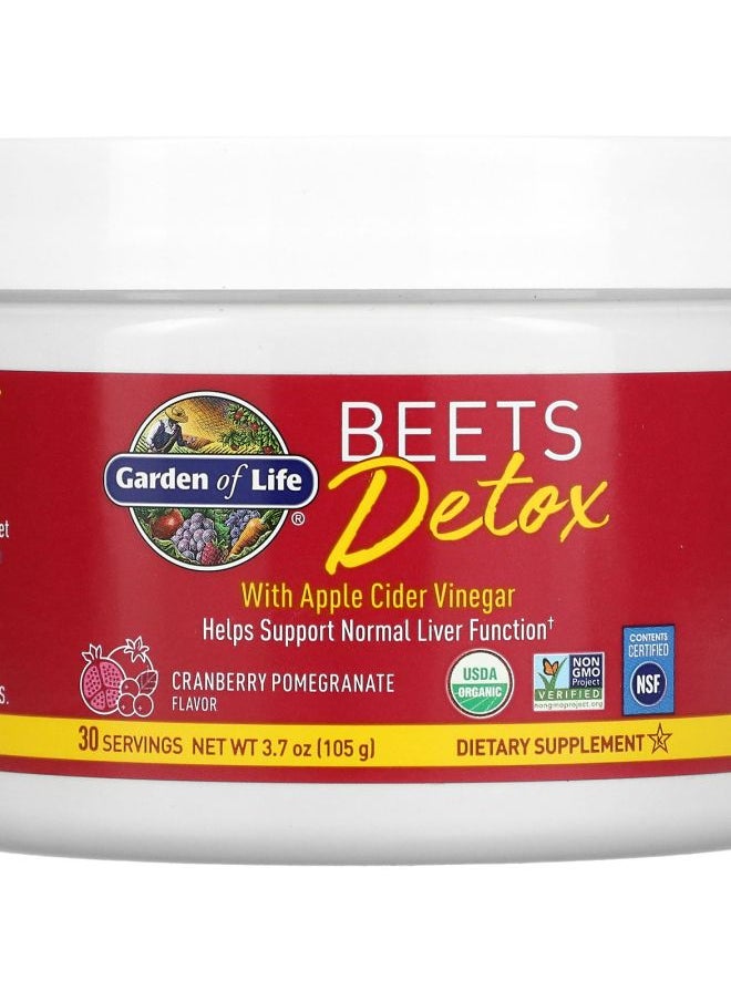 Garden of Life Beets Detox with Apple Cider Vinegar Cranberry Pomegranate 3.7 oz (105 g) 
