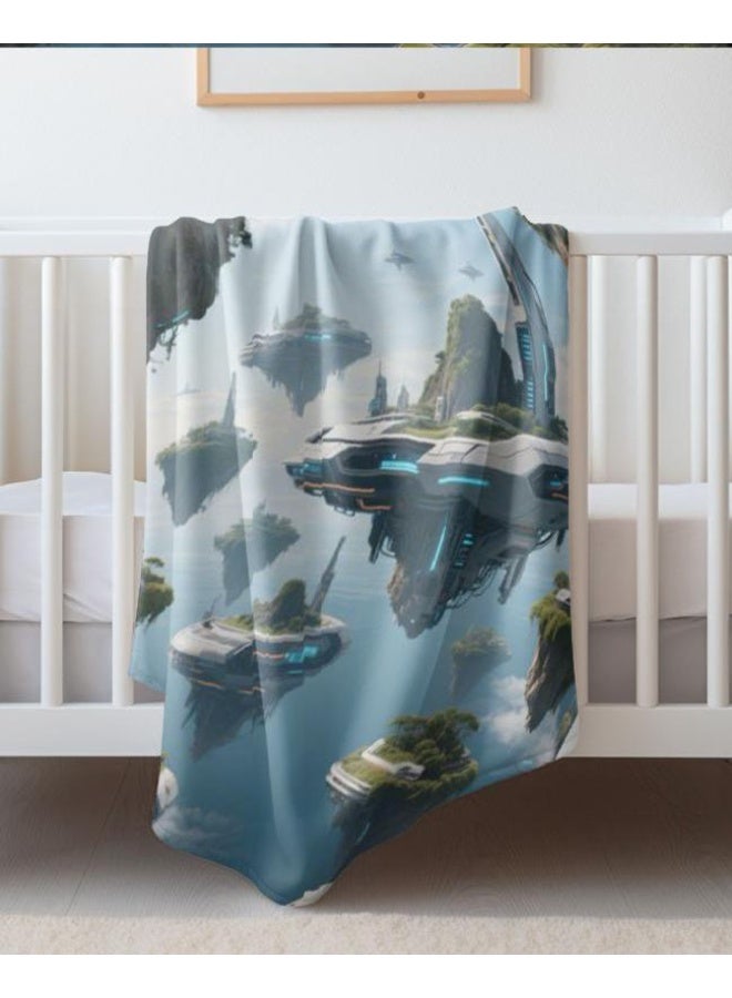 عام بطانية رقيقة من الفانيلا الكرتونية للأطفال والرضع (دافئة ومريحة، ومناسبة للنوم والألعاب) 70 سم * 100 سم