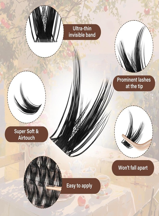 JMS&JMS Lash Clusters Kit Lash Extension Kit 144Pcs C Curl Manga Wispy Eyelash Clusters Kit Natural Volume Eyelash Extensions Individual Lashes Kit at Home (C-8-18MIX) - Image 3