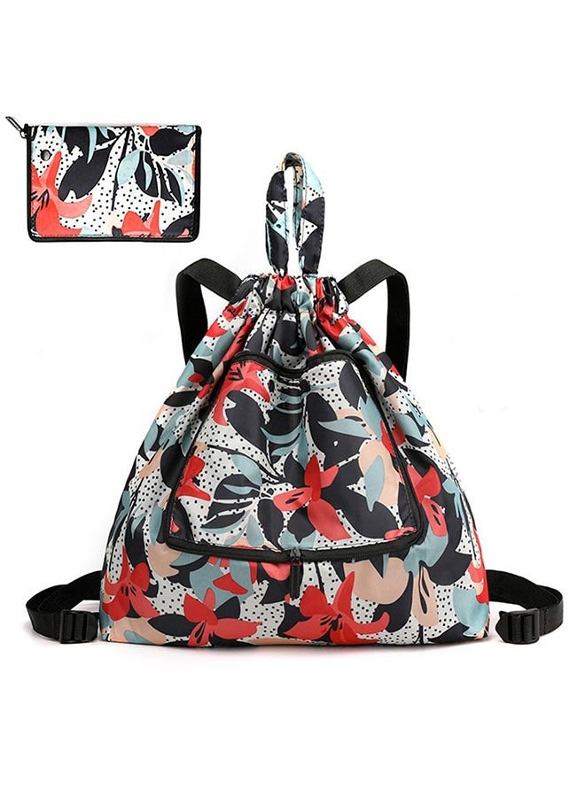 meayul Waterproof Drawstring Bags, Drawstring Swim Sports Bag, Foldable Gym Travel Bags, Backpacks Casual Lightweight Outdoor Backpack, for Gym Shopping Hiking Sport Yog, for Men Women Girls Students - Image 1