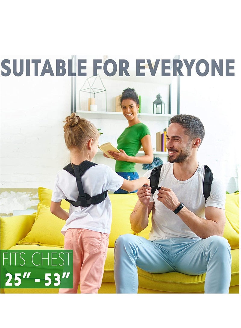 SOLARAE Posture Corrector for Women Men - Posture Brace - Adjustable Back Straightener (25" - 53") - Image 5