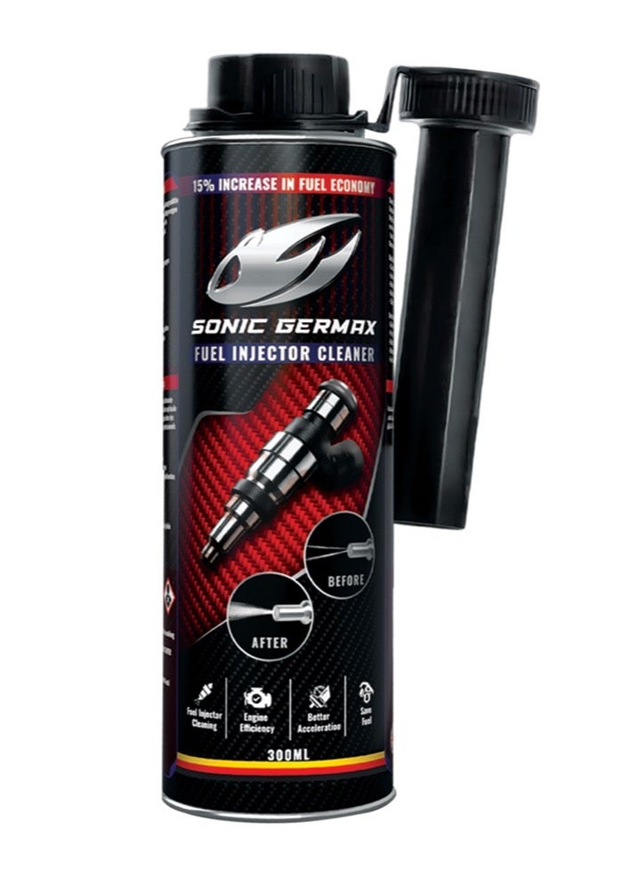 سونيك جيرماكس | منظف الانجكشن الاحترافي بالتركيبة الألمانية المركزة | علاج بالصدمة للرشاشات المسدودة واستعادة استجابة المحرك | 300 مل - Image 1