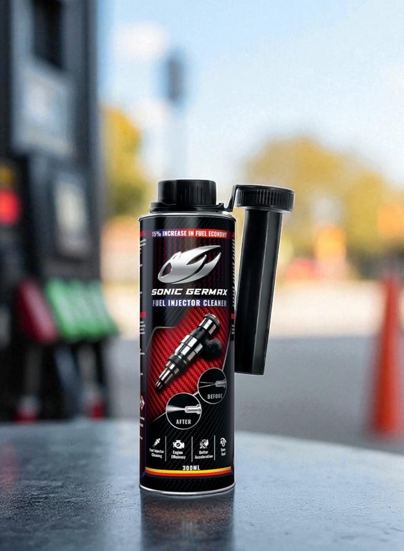 سونيك جيرماكس | منظف الانجكشن الاحترافي بالتركيبة الألمانية المركزة | علاج بالصدمة للرشاشات المسدودة واستعادة استجابة المحرك | 300 مل - Image 2