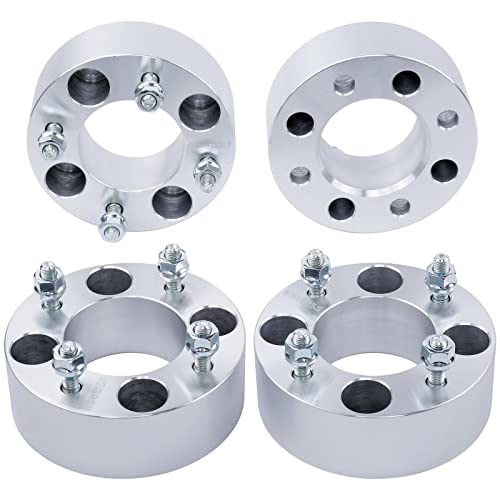 DCVAMOUS 4PC 4x4 to 4x4 ATV Golf Cart Wheel Spacers 2 Inch with 1/2"x20 Studs 62mm Center Bore Compatible with EZ Go EZGO Cart Club Car 4 Lug 4x101.6 - Image 1