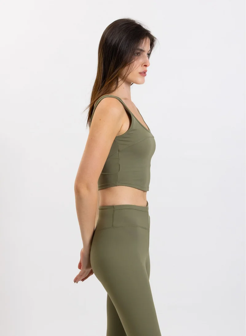 SHAPES GREEN DETAILED SOFT CROP TOP for Women | Best Price UAE