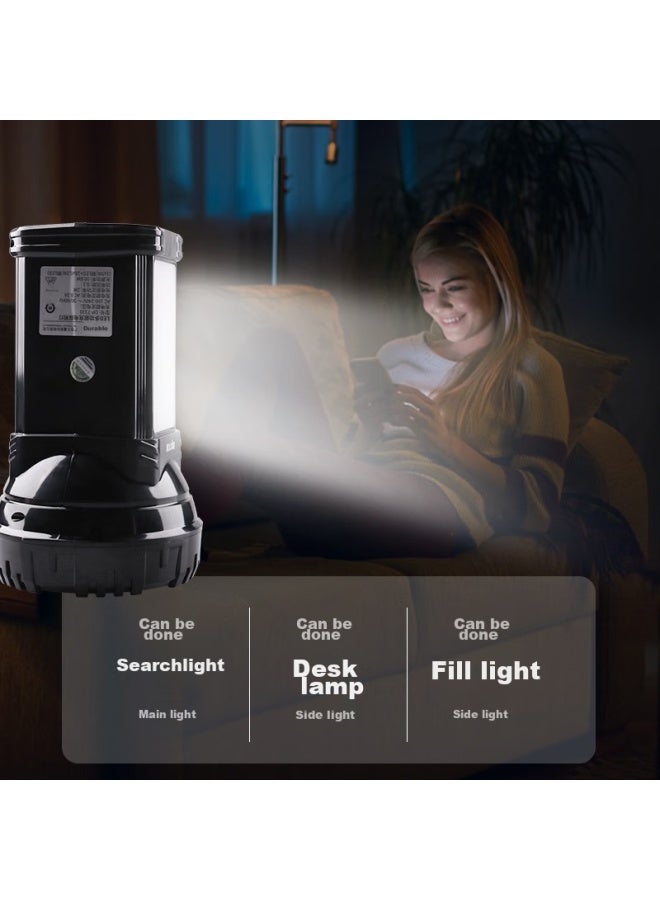 Duration power Dp Jiu Liang Flashlight, High Brightness, Long-range Led, For Home And Outdoor Use, Portable, Emergency, Self-defense, Searchlight, Upgraded Version With Side Light, 7320 - Image 3
