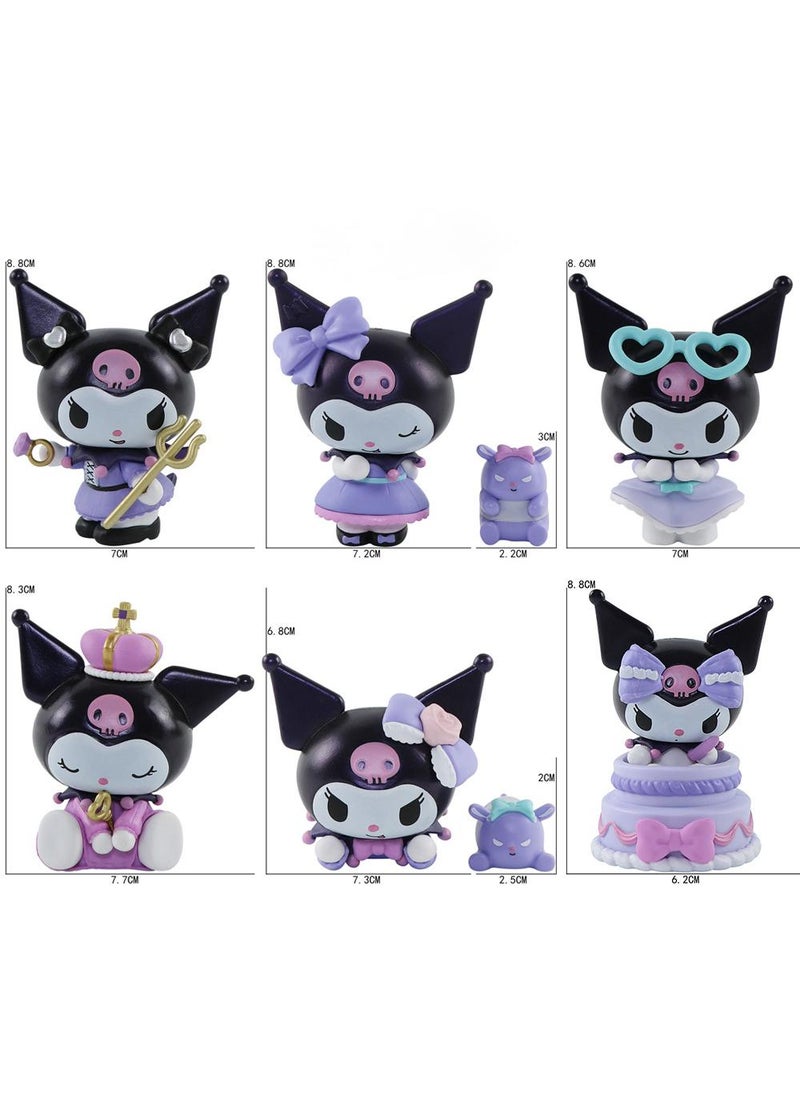 Y&D Kawaii Sanrio Figure My Melody kuromi Figure Birthday Party Supplies, Cinnamon Cupcake Toppers, Cute Mini Figure Toys Birthday Party Favor For Kids Fans Collection Bouquet Desk Decor  - Image 1