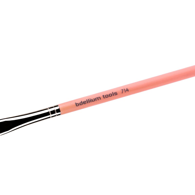 Bdellium Tools Professional Makeup Brush - Pink Bambu Series 714 Flat Eye Definer - With Soft Synthetic Fibers, For Eye Definition (Pink, 1pc) - Image 3
