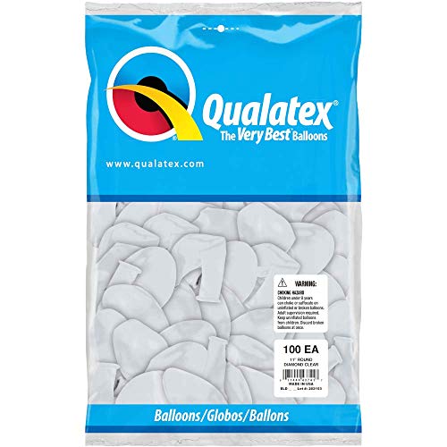 Qualatex 11" Diamond Clear Latex Balloons (100ct) by Pioneer Balloon Company - Image 2