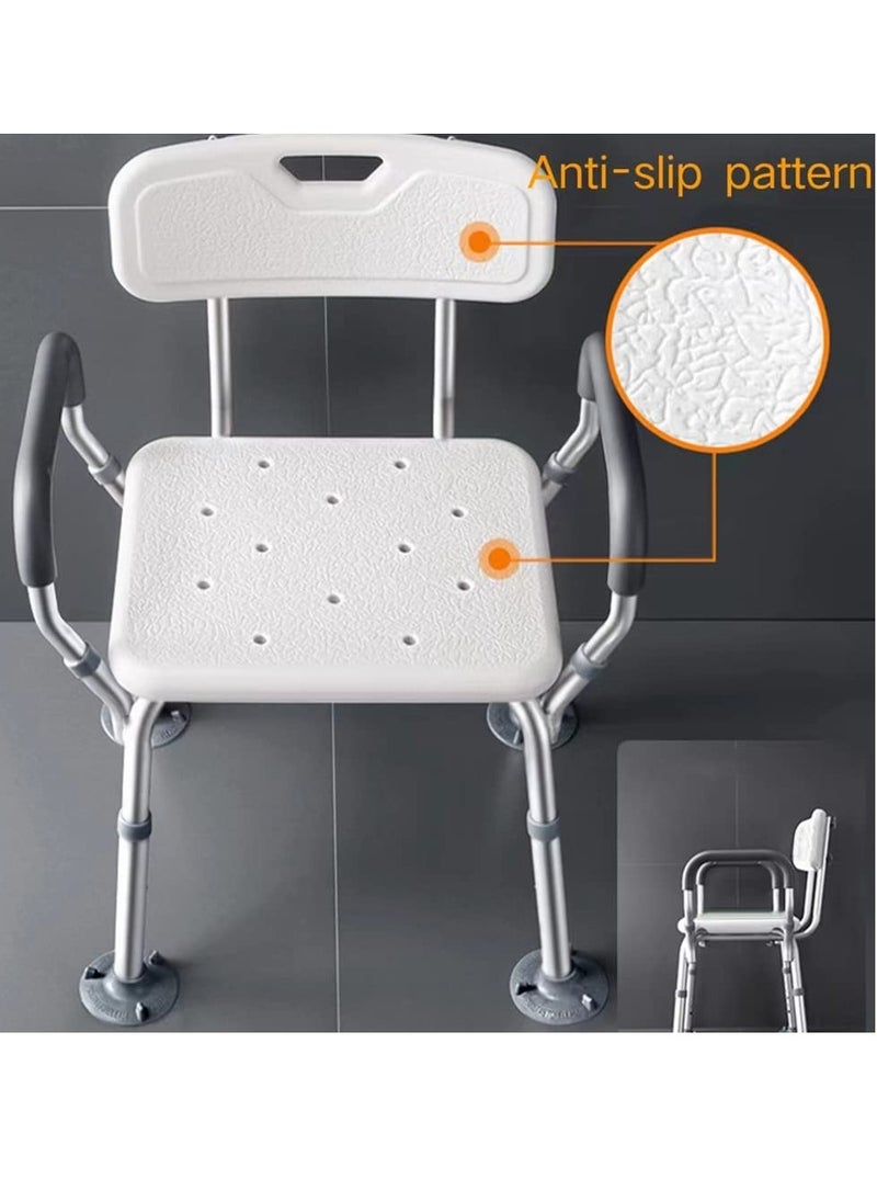 Cool Baby - COOLBABY Shower Stool With Armrests Height-Adjustable Bathtub Shower Chair Suitable for Patients Elderly Children Disabled People (Excluding Nozzles) - Image 1