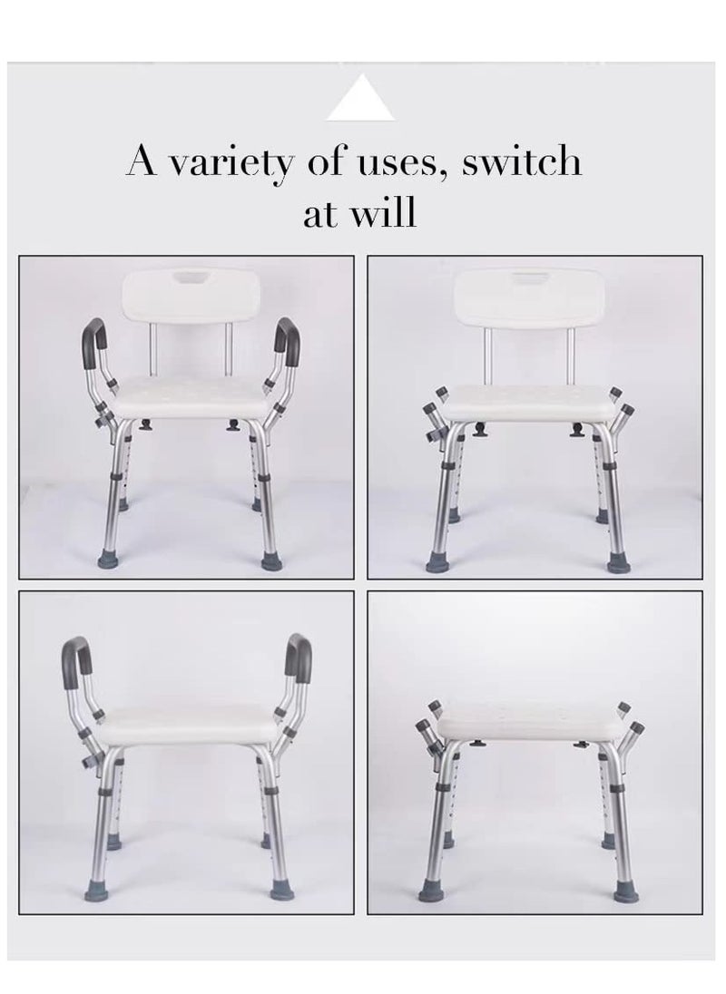 Cool Baby - COOLBABY Shower Stool With Armrests Height-Adjustable Bathtub Shower Chair Suitable for Patients Elderly Children Disabled People (Excluding Nozzles) - Image 1