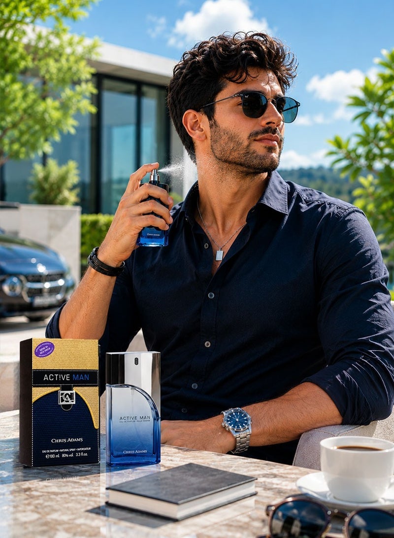 كريس أدمز كريس آدم عطر أكتيف مان 100 مل - Image 3