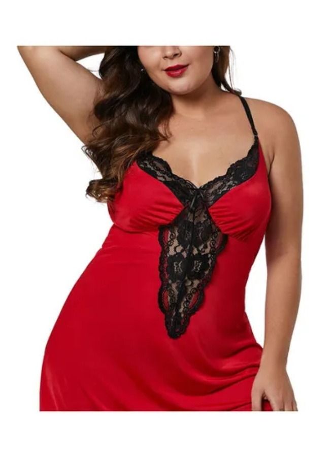 NIBEMINENT Slip Mesh Floral Lace Babydoll  - Image 1