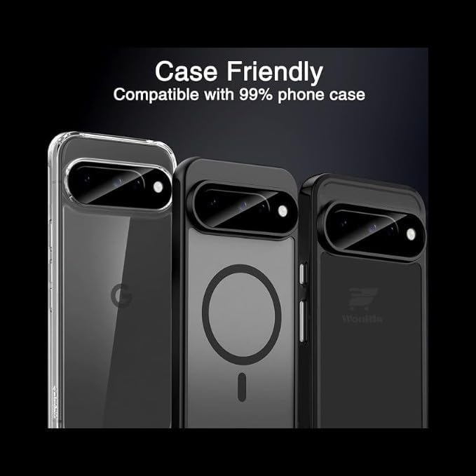 WonRia ® حزمة 1 - واقي عدسة الكاميرا الخلفية لجهاز Google Pixel 10 5G [3D بريميوم] - أسود - Image 4