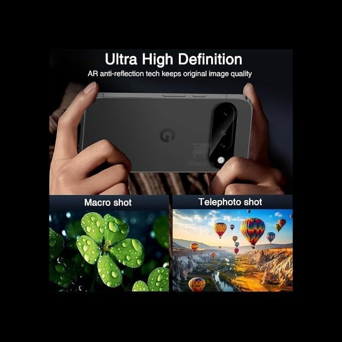 WonRia ® حزمة 1 - واقي عدسة الكاميرا الخلفية لجهاز Google Pixel 10 5G [3D بريميوم] - أسود - Image 2