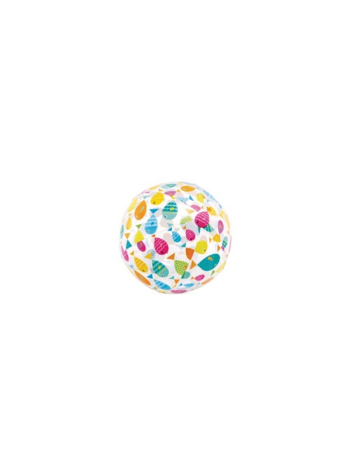 Intex Lively Print Inflatable Beach Ball | Assorted  Colour May Vary | 51cm | Ages 3+ - Image 3
