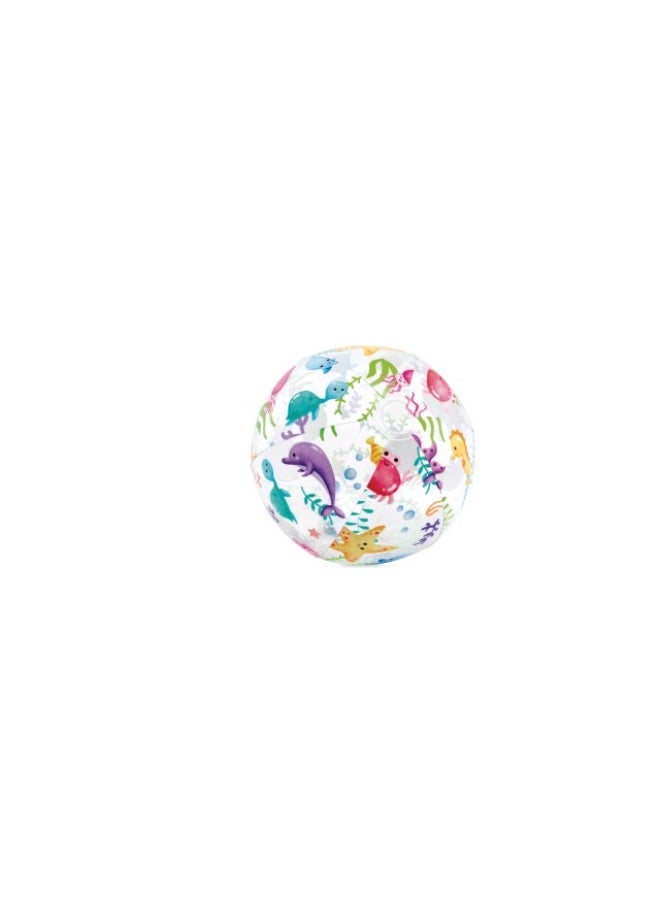 Intex Lively Print Inflatable Beach Ball | Assorted  Colour May Vary | 51cm | Ages 3+ - Image 2
