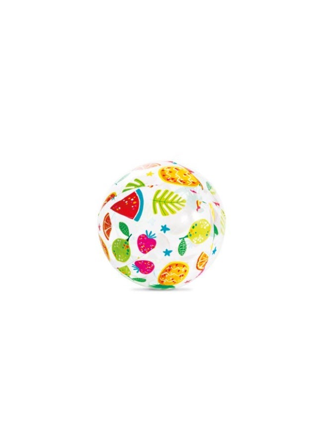Intex Lively Print Inflatable Beach Ball | Assorted  Colour May Vary | 51cm | Ages 3+ - Image 4