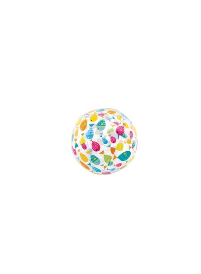 Intex, Lively Print Inflatable Beach Ball Assorted Colour May Vary, Ages 3+, 51cm - Image 3