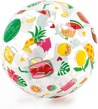 Intex Lively Print Inflatable Beach Ball | Assorted  Colour May Vary | 51cm | Ages 3+ - view 3
