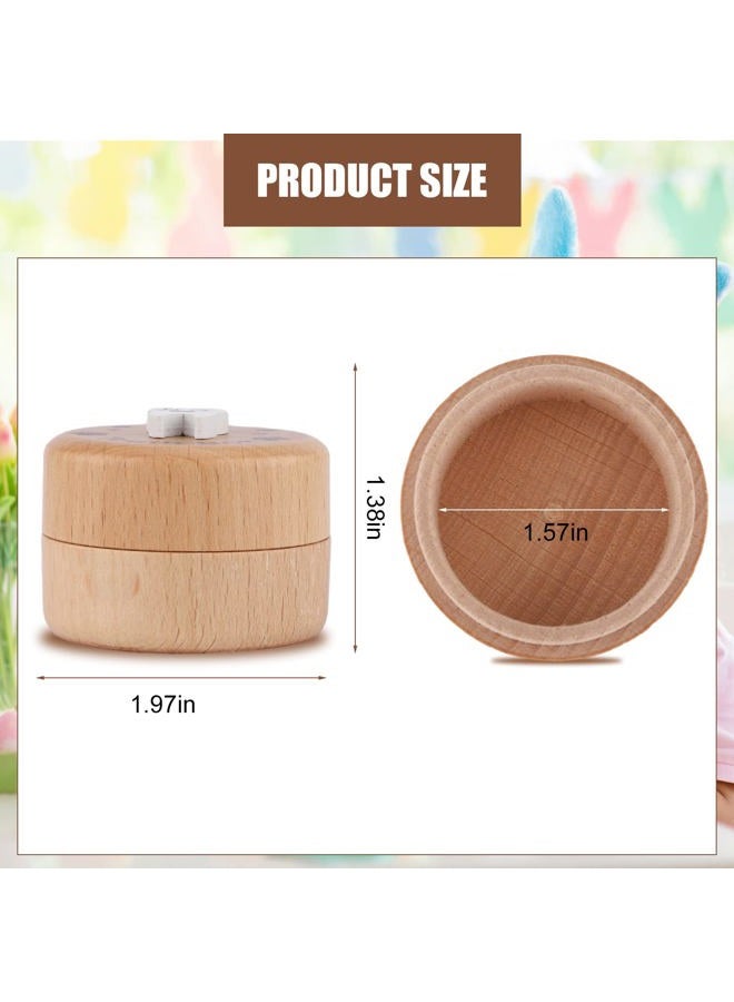 SAVITA Wooden Tooth Fairy Box, 3D Tooth Keepsake Box Cute Tooth Case Keepsake Organizer Lost Teeth Tooth Holder Box Tooth Storage Box for Boys Girls Kids Children - Image 2