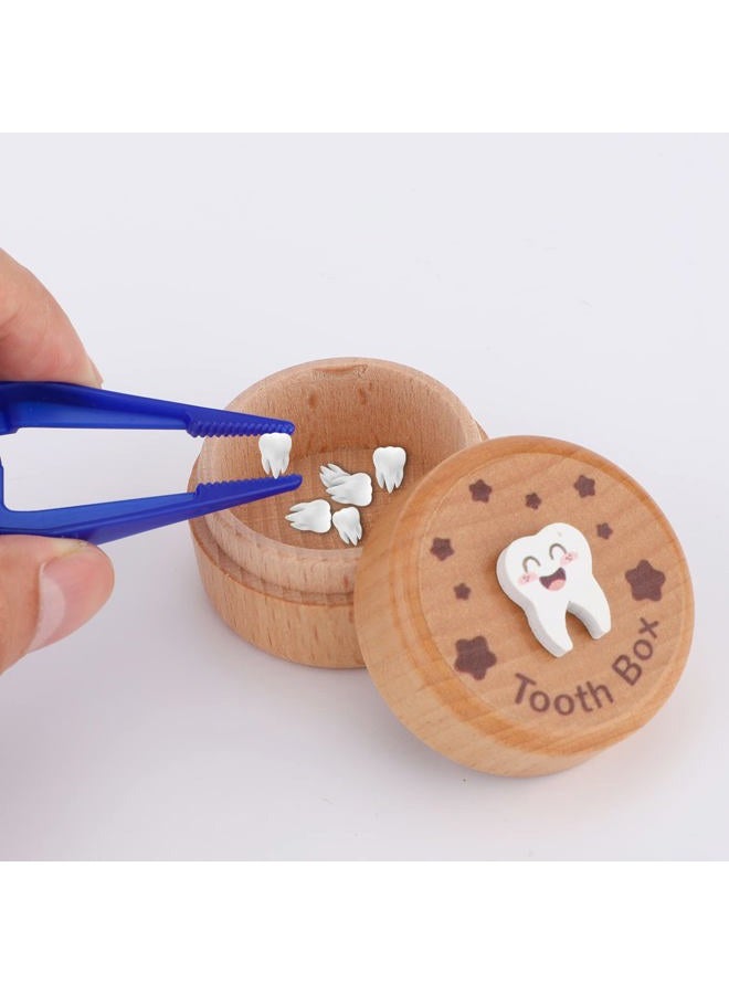 SAVITA Wooden Tooth Fairy Box, 3D Tooth Keepsake Box Cute Tooth Case Keepsake Organizer Lost Teeth Tooth Holder Box Tooth Storage Box for Boys Girls Kids Children - Image 5
