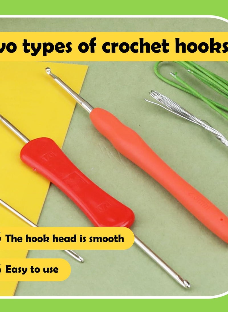 Captaintech Complete Crochet Kit for Beginners with Yarn Hooks and Animal Designs Ideal for Adults - Image 4